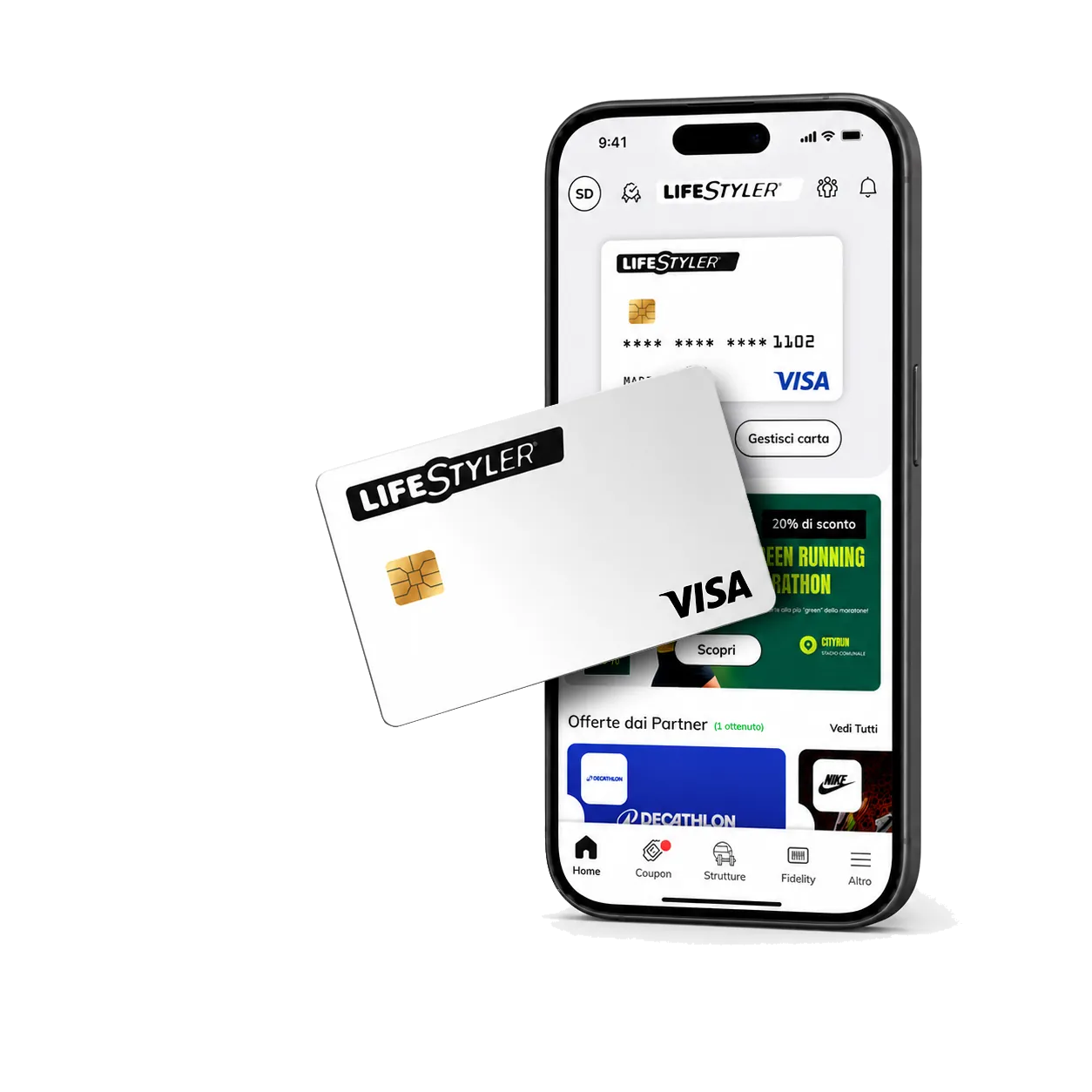 App Lifestyler con Carta VISA